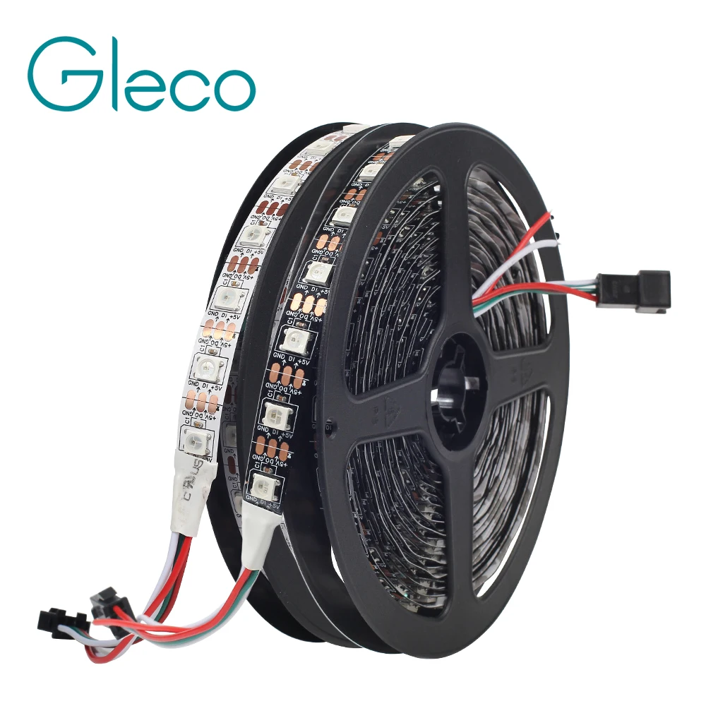 WS2812B Светодиодные ленты 5050 RGB 5V 30/60/144 светодиодный Пиксели ws2812 IC адресуемых Цвет RGB Светодиодные ленты светильник IP30 IP65 IP67 Водонепроницаемый