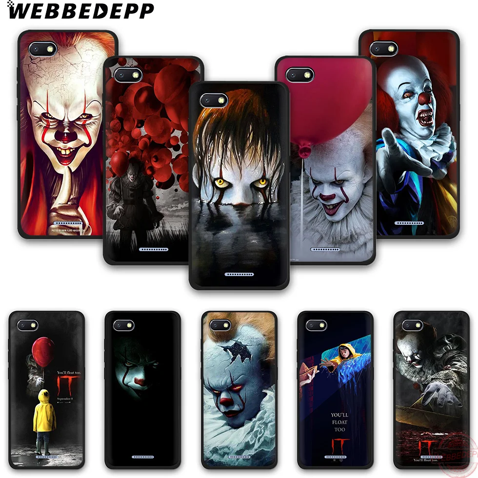 

WEBBEDEPP Clown Terror IT TPU Phone Case for Redmi Note 6Pro 7Pro 4A 4X 5 5A 6A 6Pro 7 S2 note 8