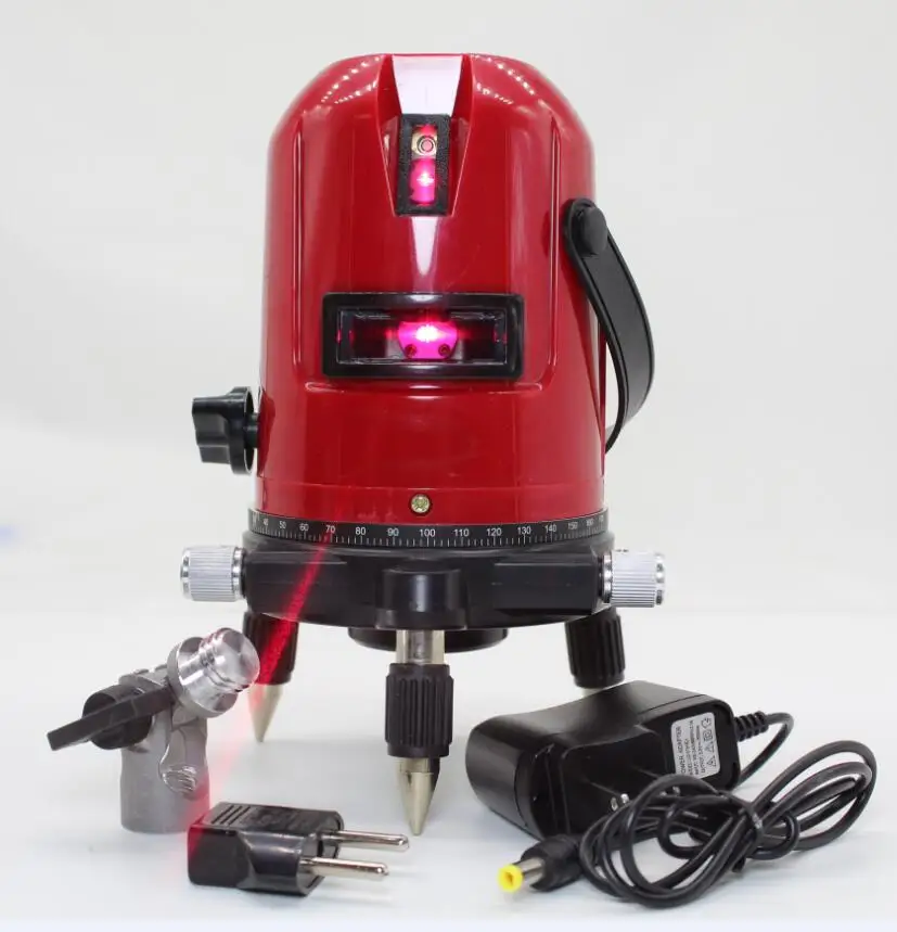 

5 lines 6 points laser level, 360 degree rotary cross laser line level,with outdoor mode and tilt mode free shipping
