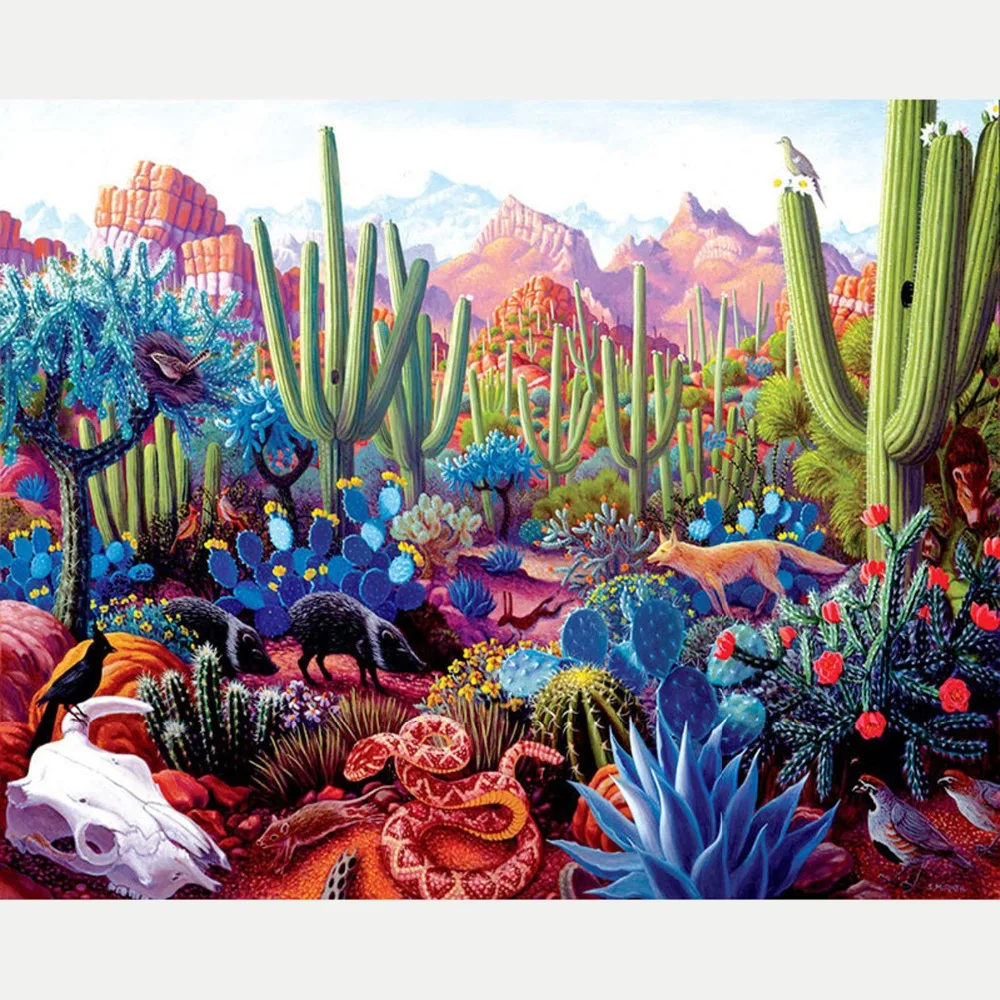 Full Square drill 5D DIY Diamond embroidery plant Cactus 3d Painting Cross Stitch kits Rhinestones Mosaic home decor | Дом и сад