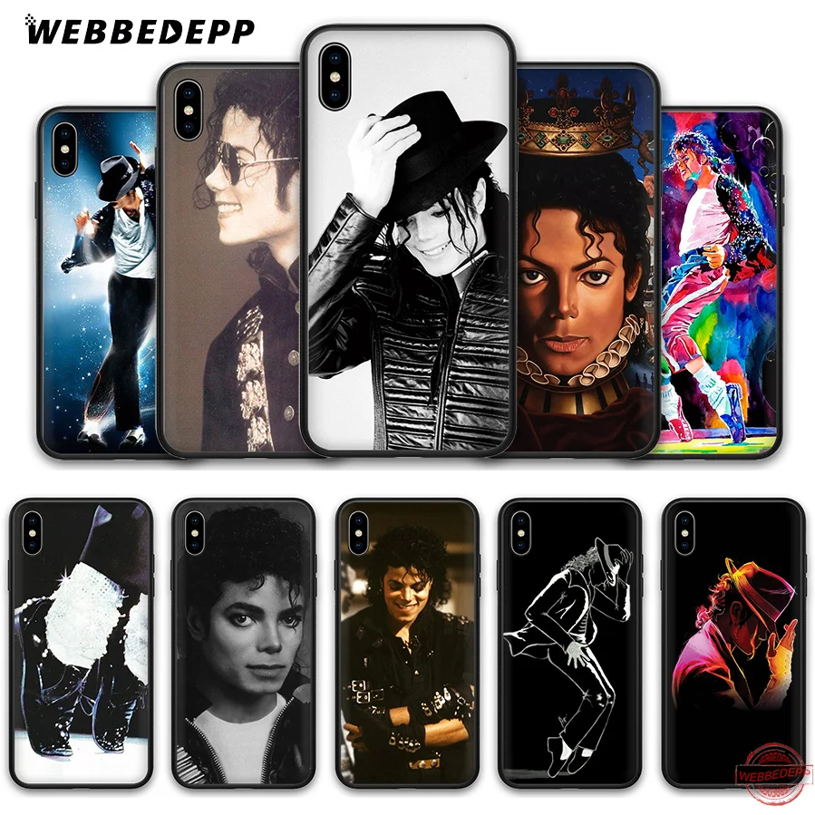 WEBBEDEPP Мягкий силиконовый чехол Майкла Джексона для музыкальных танцев iPhone 8 7 6S 6