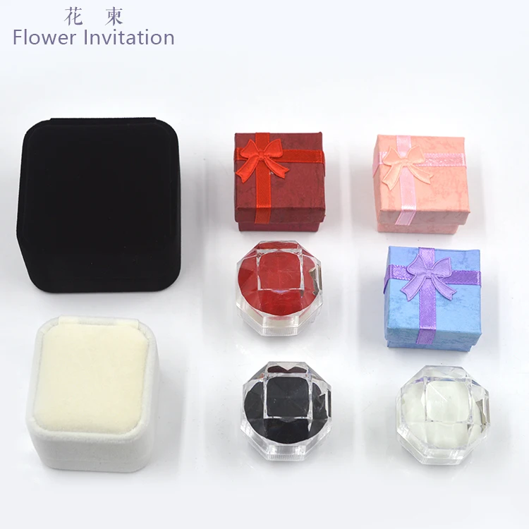 

Flower Invitation Transparent Ring Box _diy Mould Packaging Box Hanging Exquisite Jewelry Box Earring Box Acrylic