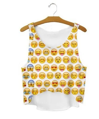 

hot sale stretch vest with digital printed sleeveless knitwear girl tabk tops fashion vest Women