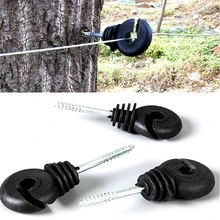50Pcs Electric Fence Ring Insulator Fence Screw Stabilized and Easily Twisted Wire Mesh Insulator Protects Small Animals 100pcs lot electronic fence terminal rod insulator electric fence accessories abs fencing insulators