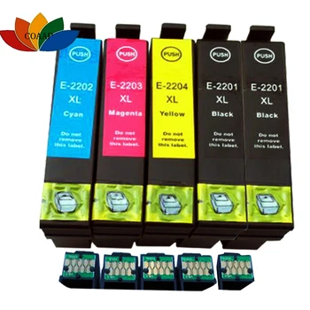 

5 Compatible EPSON 220XL T220 XL Ink Cartridges For XP-320 XP-420 XP-424 WF-2630 WF-2650 WF-2660 WF-2760 Printer