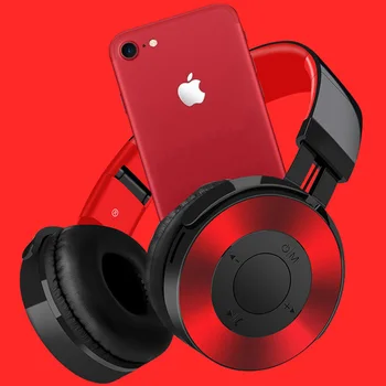 

Smart Bluetooth headphones bass noise cancelling TF Card FM Radio Function wired+ wireless HD call Voice prompt Ergonomic design