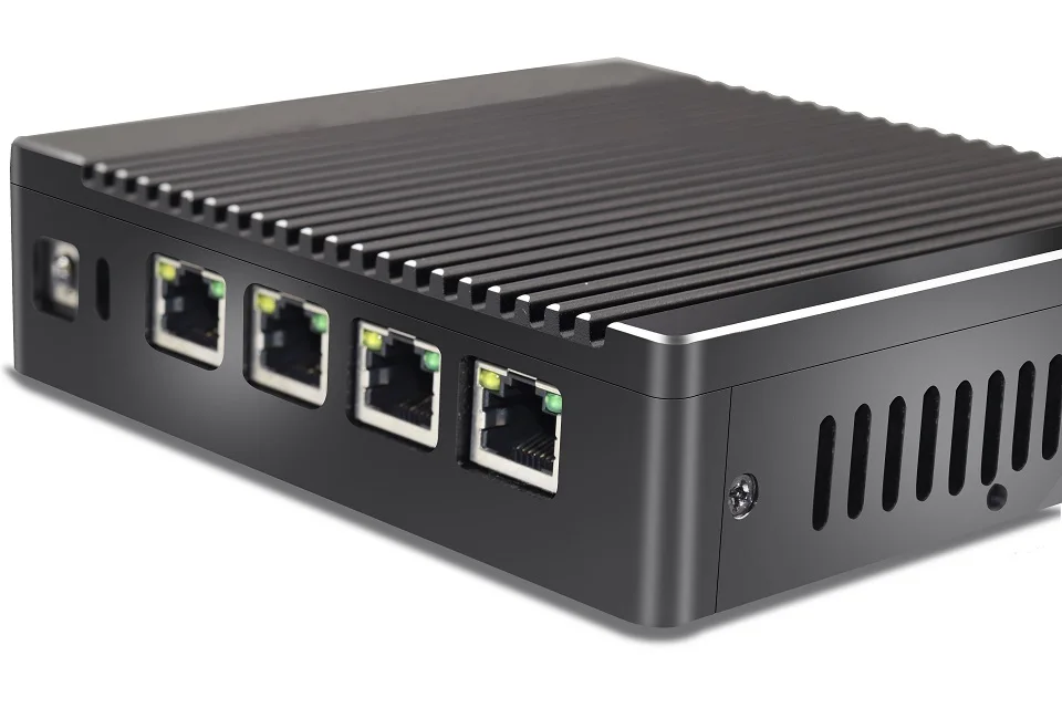 Mini PC 4 ядра 4 Ethernet LAN маршрутизатор брандмауэра Intel Celeron J1900 pfSense безвентиляторный рабочего Промышленный компьютер