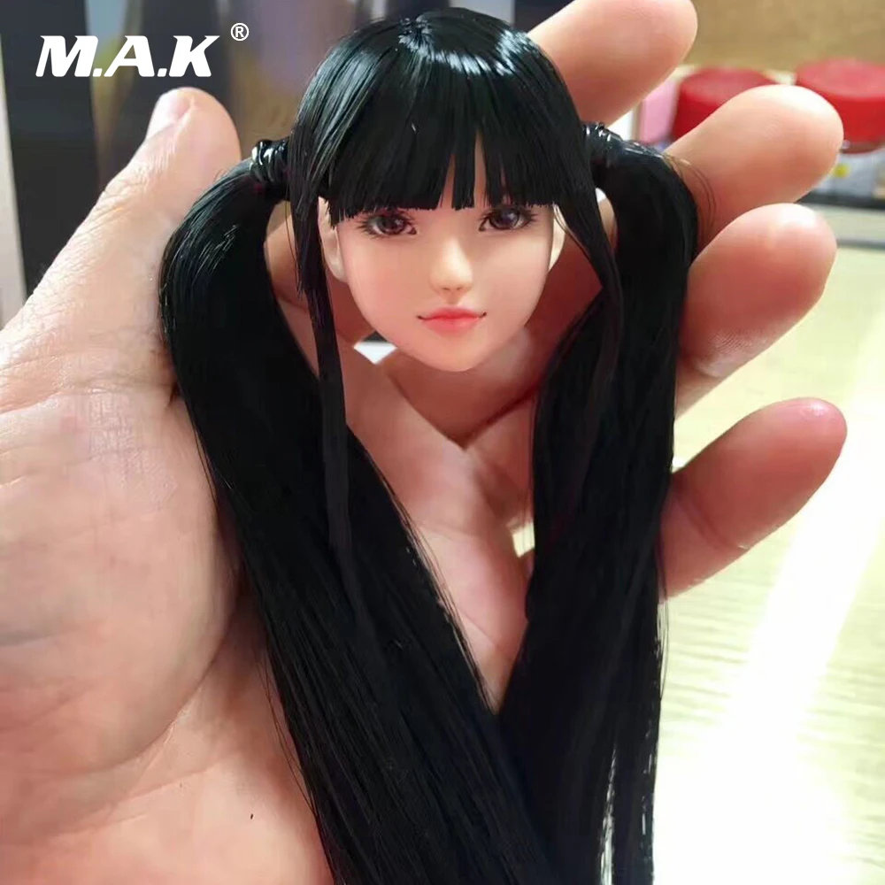 Коллекционная DR-008 1/6 масштаб азиатская женская фигура головы аксессуар с подвижные глаза волосы модель для 12 дюймов фигурка тела
