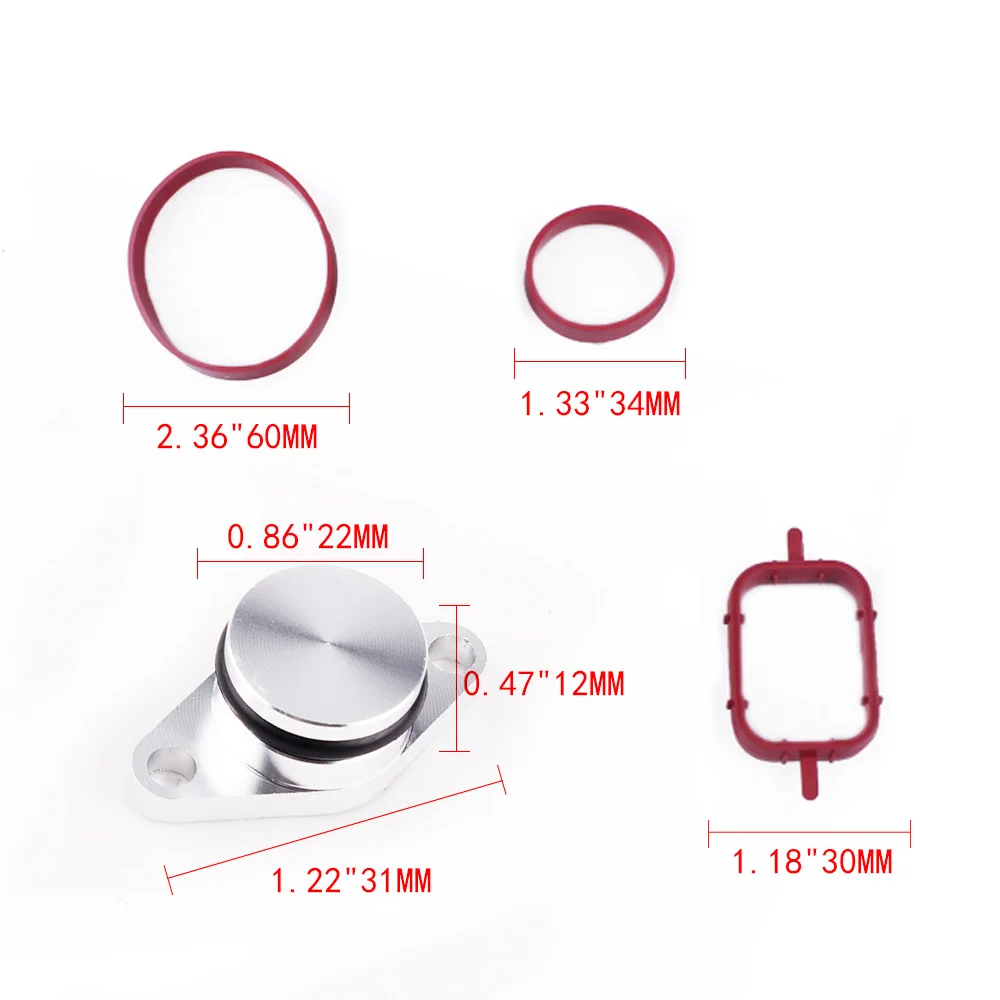 RASTP-4/6 шт 22 мм алюминиевый вихревой заглушка пластины уплотнение с прокладкой впускного коллектора для BMW RS-CR1819
