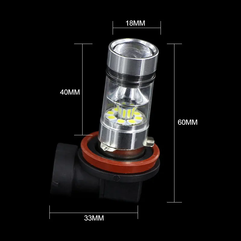 2x H8 H11 белый светодиодный светильник canbus 100 Вт зеркальный отражатель 3030 20SMD для противотуманных фар для mazda 3 5 6 xc-5 CX-7 axela atenza