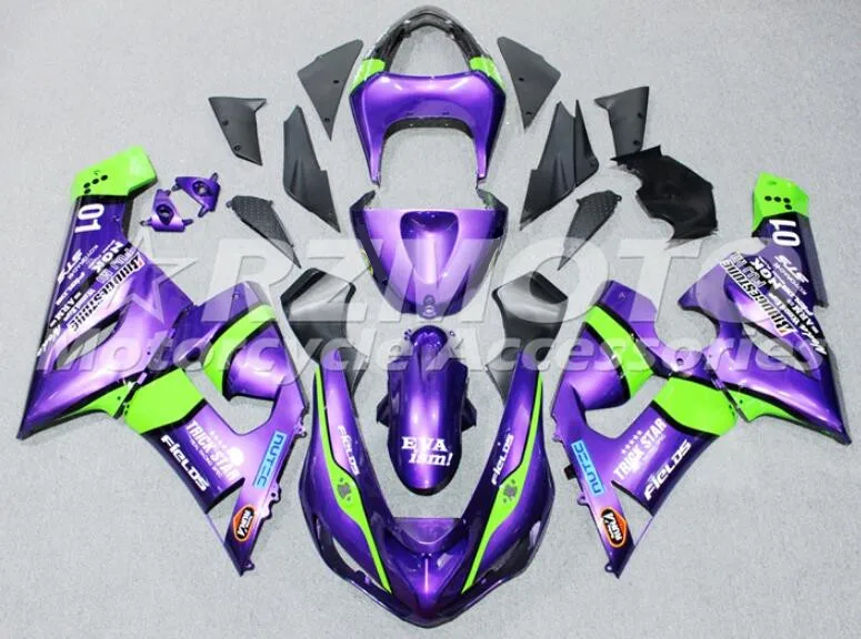 

3Gifts New Hot Abs motorcycle Fairings Kit Fit for kawasaki Ninja ZX6R 636 2005 2006 05 06 6R ZX-6R Bodywork set custom purple