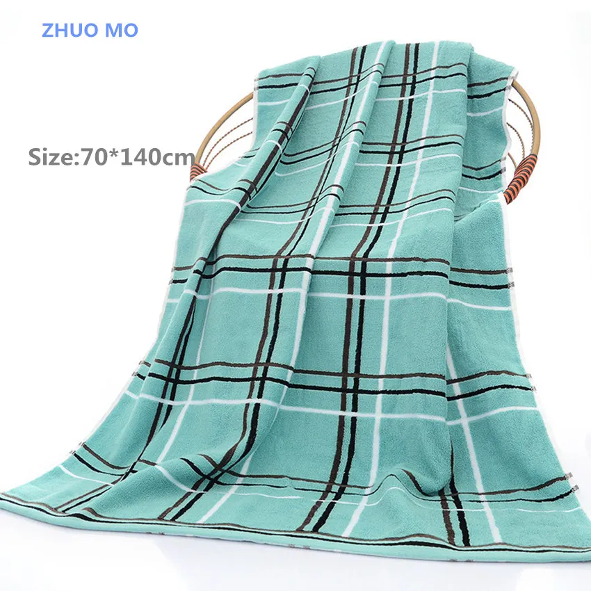 70*140cm Fashion Plaid 100 cotton bath towels bathroom for adults