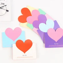 5 шт./партия, мини-конверты с сердечком, открытка с сообщением, письмо для карт, скрапбукинг, подарок, корейский statonery papelaria