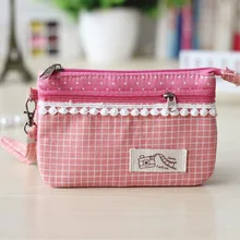 Хлопковые клетчатые женские кошельки для монет небольшое изменение Кошельки Мини телефон Сумки гигиеническая салфетка сумка scarteira Bolsas feminina для девочек