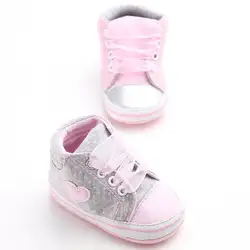 Горячие детские ботиночки для новорожденных и малышей обувь хлопок детские мокасины блесток повседневные кроссовки для 0-18 м 2019