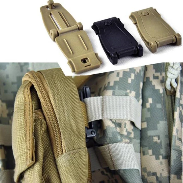 5/10x Outdoor Tactical Connect Molle Attach Strap Buckle Belt Clip Clasp LuSir