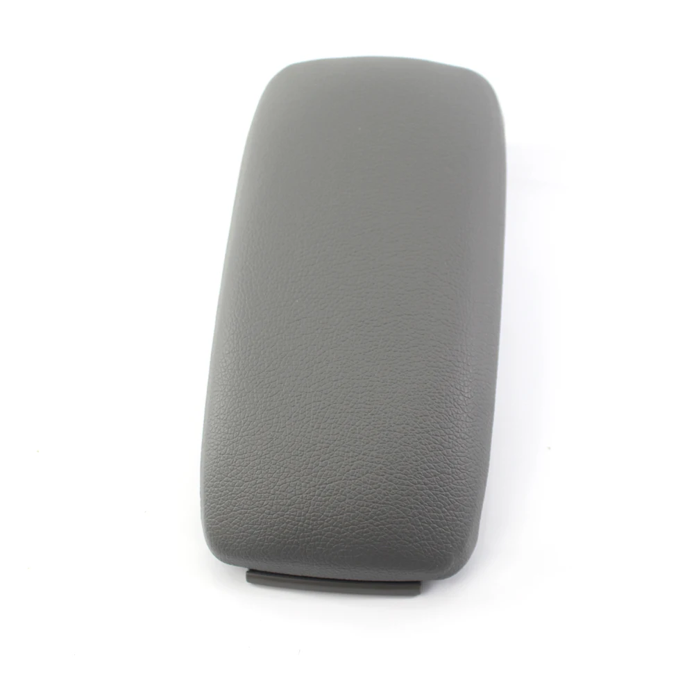 PU Leather Armrest Center Console Lid Cover w/ Plate for Audi A3 8P