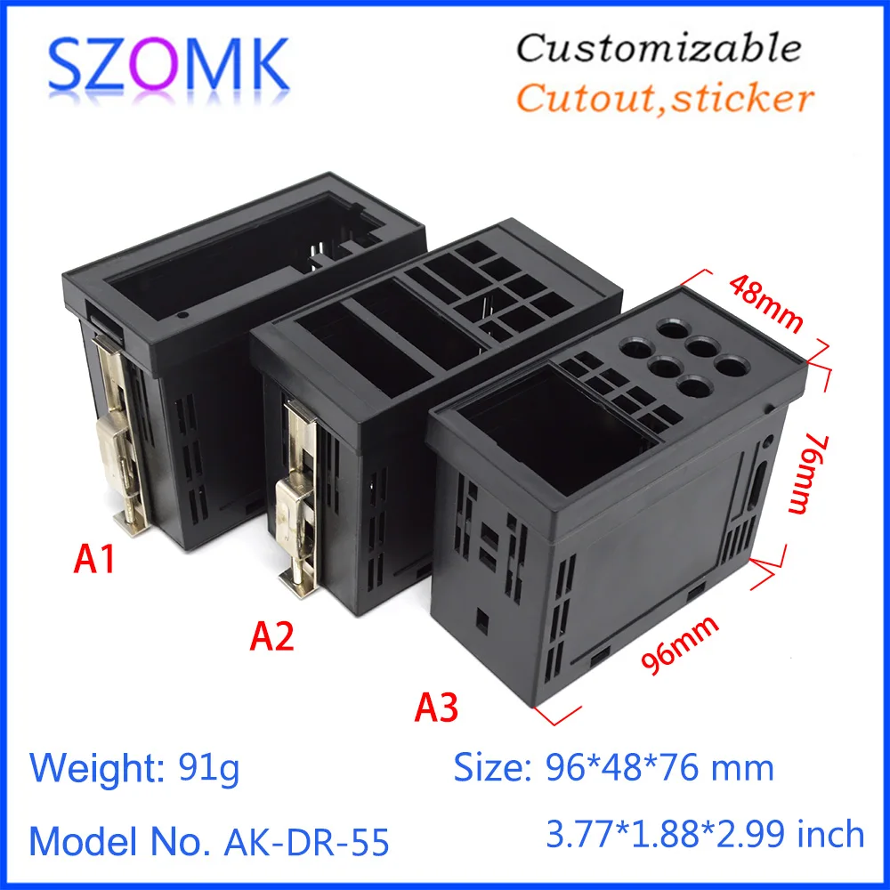 

1 piece 96*48*76mm plastic enclosure pluggable connectors cabinet for digital display temperature control instrument housing