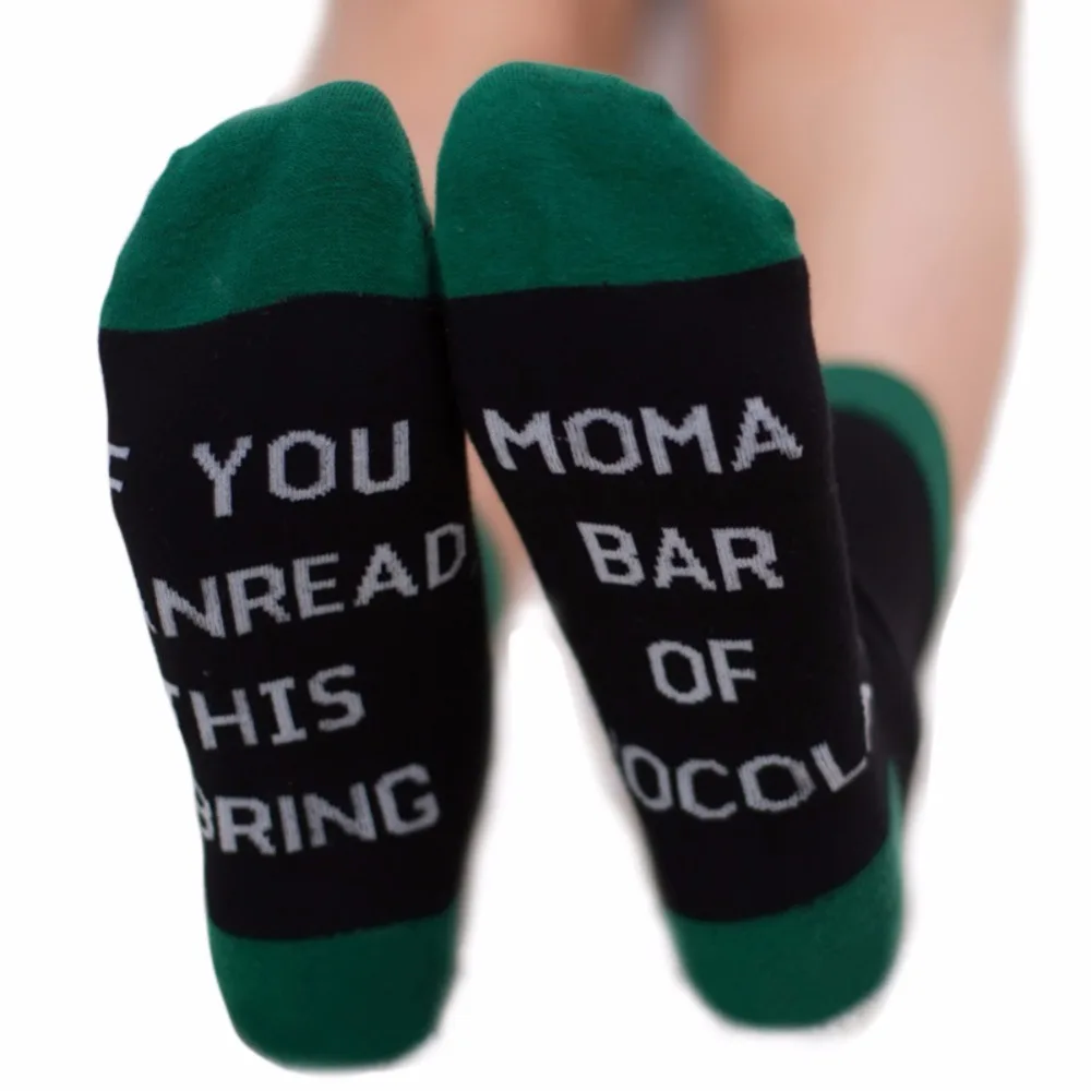 Fashion 1 Pairs Women Letter print socks If You Can Read This Bring Me A Glass of Wine/Cold Beer/Coffee Men Women Crew Socks