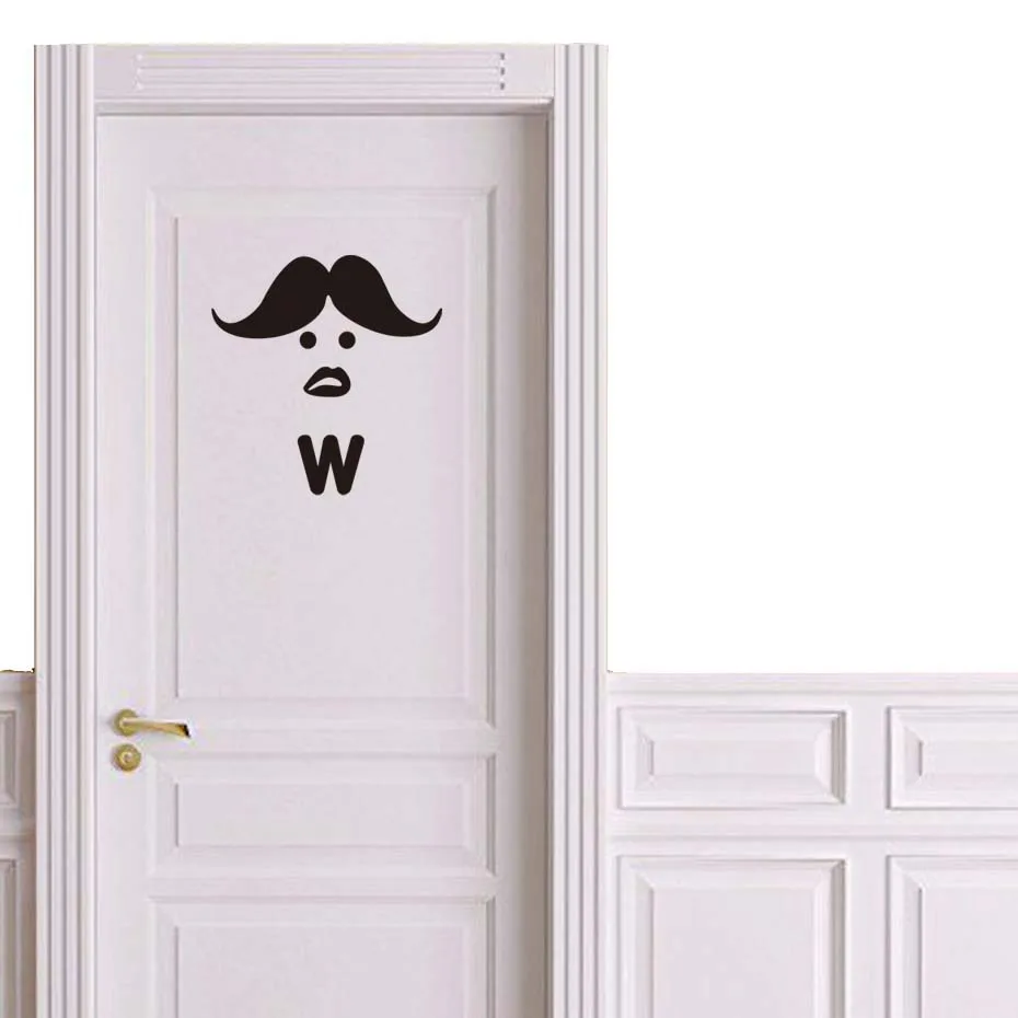 Men Women Sign Toilet Sticker WC Wall Decals Various Patterns Restroom Washroom For Shop Office Home Hotel Restaurant Decoration (2)