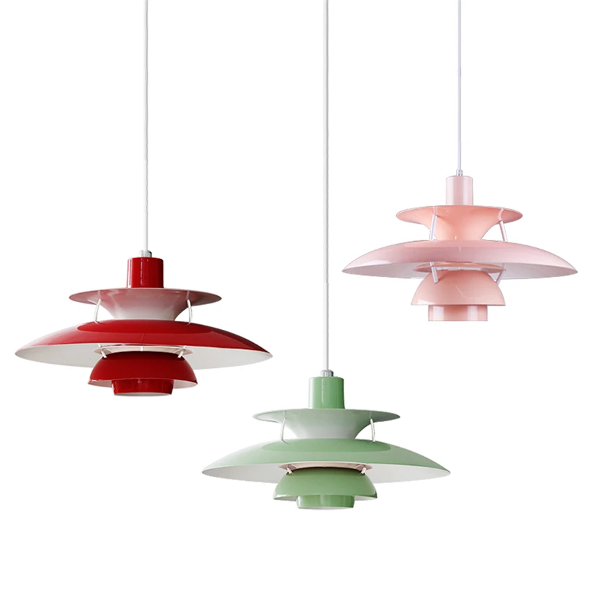 

Poulsen Louis Nordic PH5Pendant Lamps Colorful Led Chandelier Umbrella Dining Room Hanglamps Indoor Lighting Fixtures Lamparas