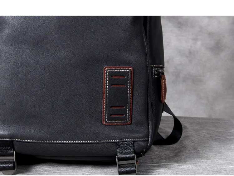 Brand Original Handmade Backpack High Quality Genuine Leather Business Laptop Computer Backpack Male Soft Cowhide Shoulder Bag