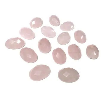 

10 PCS Section Surface Rose quartz Stone Cabochon No Hole for Making Jewelry Size 13x18mm