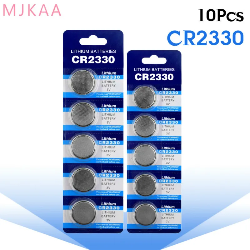 

10pcs/pack CR2330 Button Batteries for Watch Electronic Toy Remote BR2330 ECR2330 Cell Coin Lithium Battery 3V CR 2330