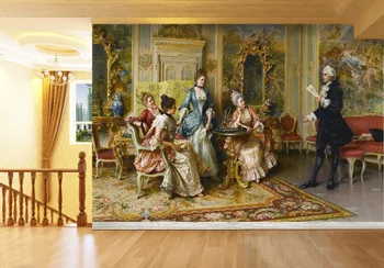 

[Self-Adhesive] 3D European Royal Aristocratic Character Oil Painting 34 Wall Paper mural Wall Print Decal Wall Murals