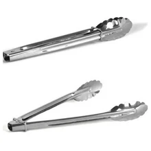 9 Inch Stainless Steel Food Tong Practical Kitchen Tools Set Heat Bread Tong Salad BBQ Cooking Food Serving Utensil Tongs F0130