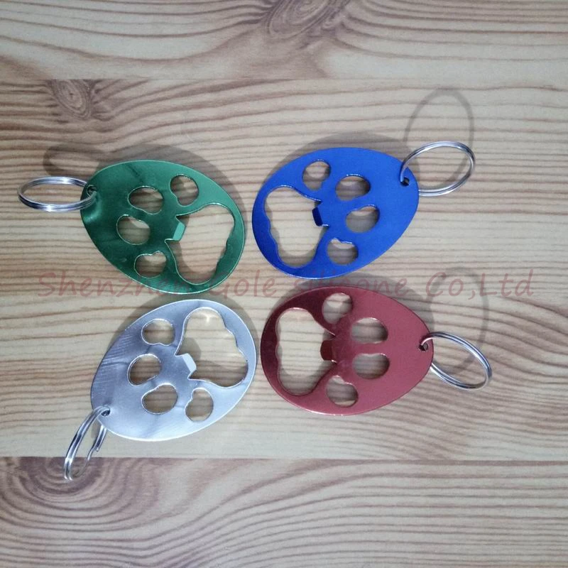 

300pcs Metal pawprint beer bottle opener cheap bulk bottle opener keychain