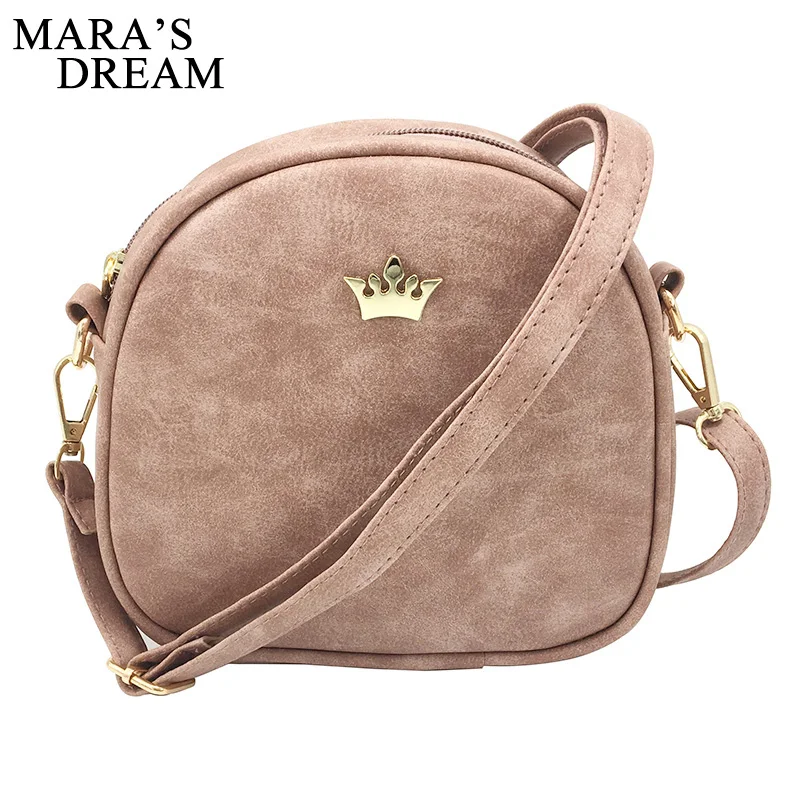 مارا حلم 2019 أزياء النساء حقيبة يد حقيبة ساع حقيبة كتف جلدية pu سيدة Crossbody البسيطة حقيبة الإناث تاج مساء أكياس
