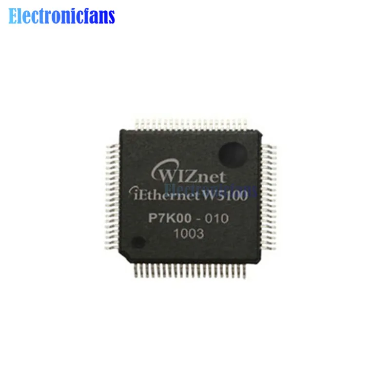 TOP TCP//IP Ethernet CONTROLLER IC WIZNET QFP-80 W5100 NEW