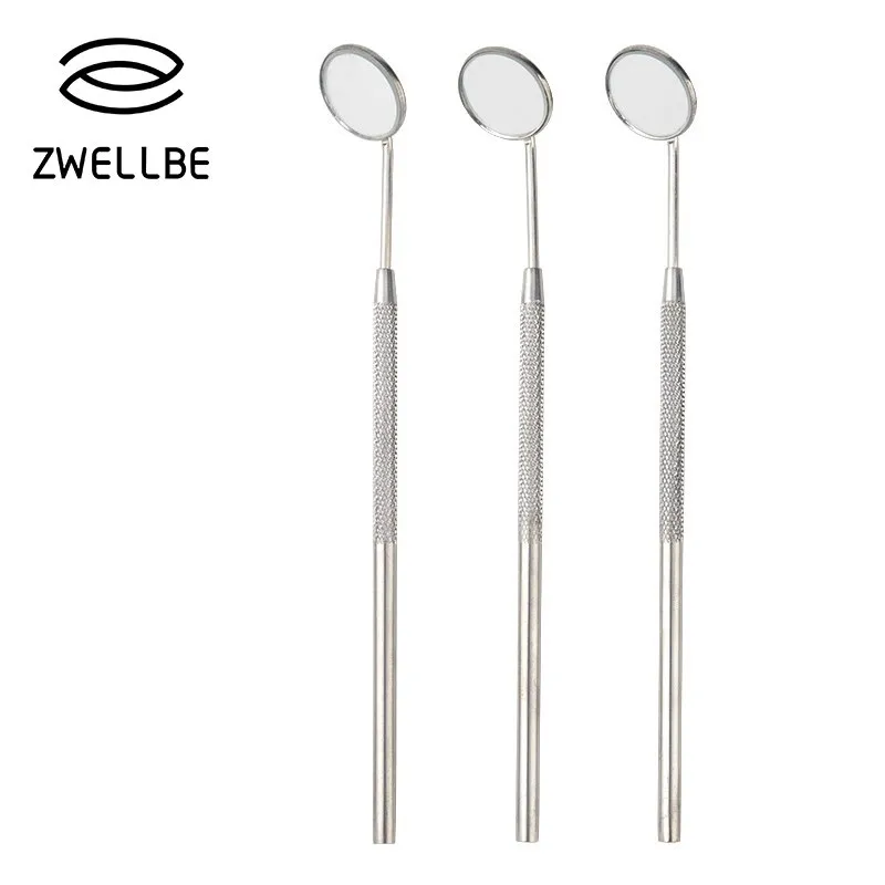 3Pcs Checking Mirror Eyelash Extension Stainless Steel Portable Dental