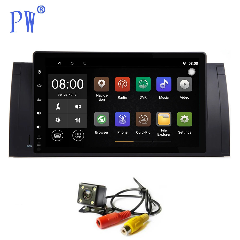 Автомобиль gps Navi 9 дюймов Android 7,1/8,0 для BMW E53 X5 E39 5 M5 1997-2006 Полный сенсорный автомобильный мультимедиа радио Wi-Fi навигации BT