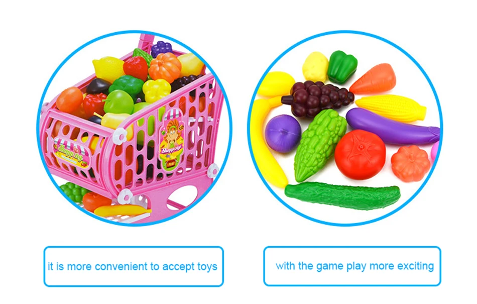 15 шт. большой размер супермаркет ролевые игры корзина игрушки набор детский дом обучающая игрушка детский игровой дом наборы игрушек