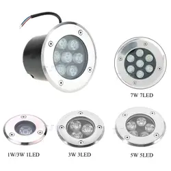 IP68 3 W 5 W 7 W LED подземный свет первый Сад Путь торшер напольный подземный похоронен двор лампы пейзаж свет 220 V DC12