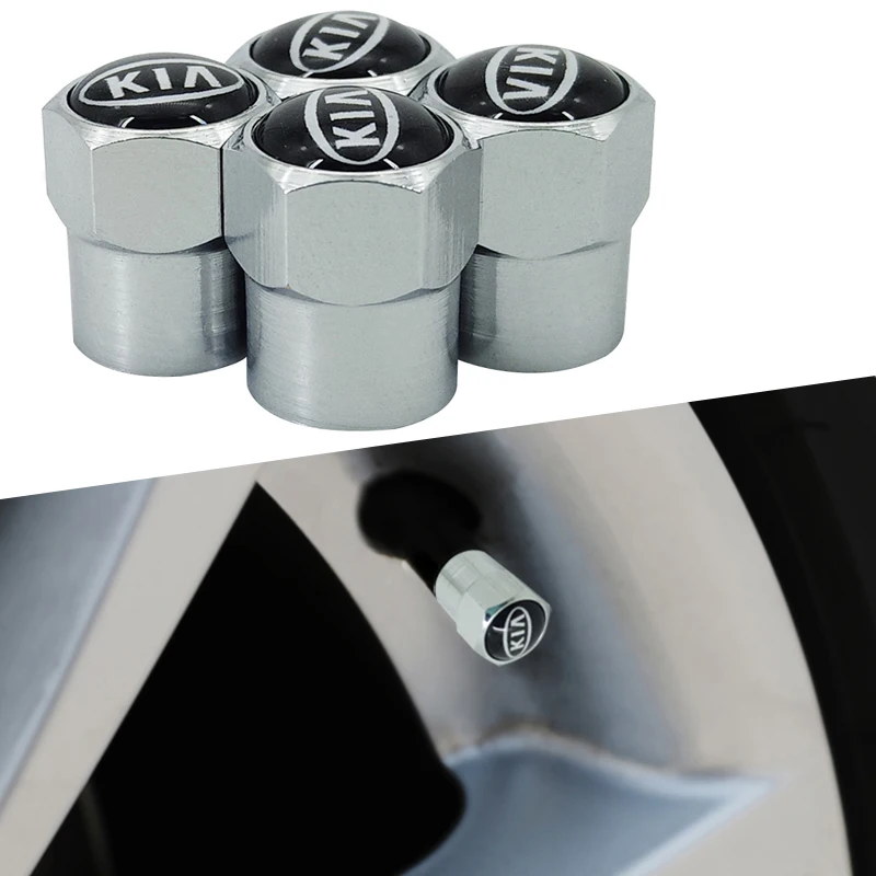 4PCS Wheel Tire Parts Valve Stem Caps Cover For Kia Ceed Rio Sportage R K3 K4 K5 Ceed Sorento
