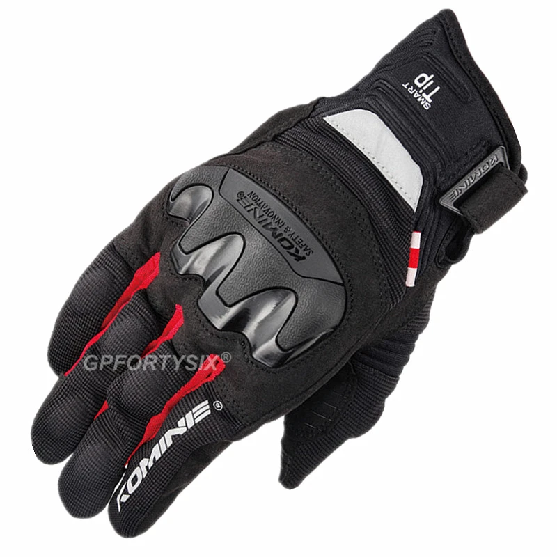 Новинка, мотоциклетные перчатки Komine из углеродного волокна, летние сетчатые дышащие перчатки для мотокросса с сенсорным экраном Gant Moto M-XXL