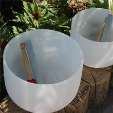 8 inch and 10 inch 2pcs frosted crystal singing bowls with any note C D E F G A B or any Chakra of 7