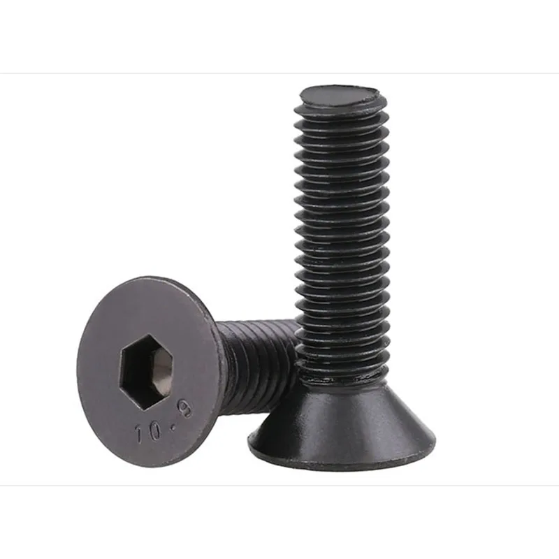10.9-level Countersunk Head Socket Cap Screws Flat M3 M4 M5*6/8/10/12 110 Pcs | Обустройство дома