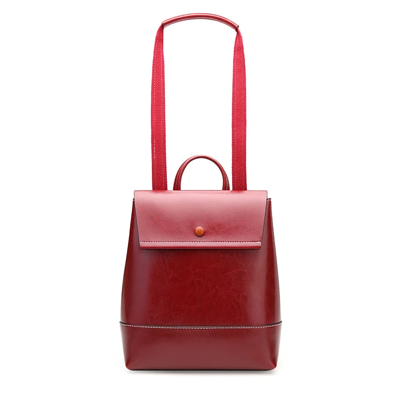 Grande brown E172 coffee Véritable À Doyutig Luxe Décontracté Femmes Réel Nouvelles Cuir 2019 En Marque Red Capacité Fille De Sac Dos black 4Tw1xS7