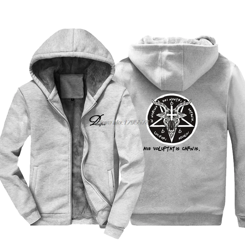 

Sigil Of Satan The Goat Head God Sweatshirt Men Cotton Thicken Print Cool Funny Hoodie Men High Quality Jackets Tops