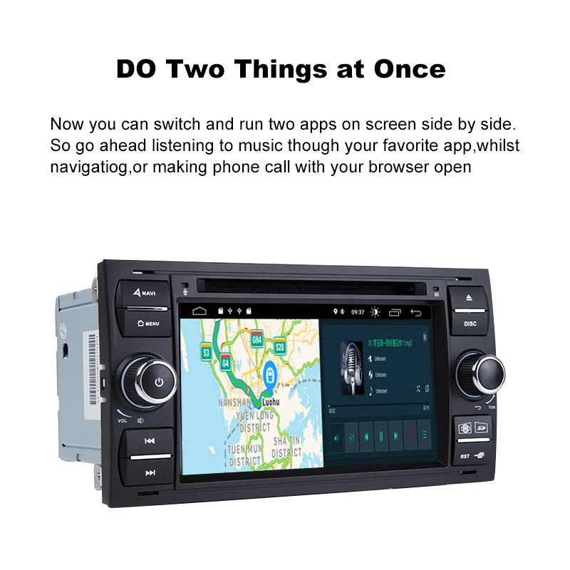 Discount 2 din Android 9.0 Car DVD Player Multimedia For Ford Focus 2 3 Ford Fiesta Mondeo 4 Kuga C-Max S-Max Fusion Transit GPS Radio 3