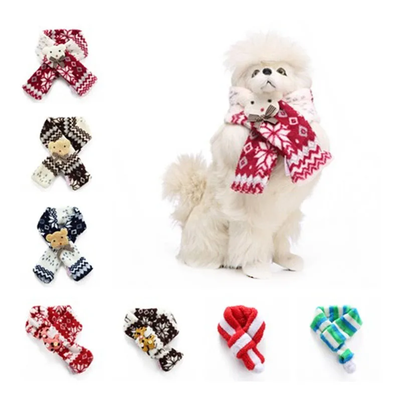 

Pet Christmas Scarf Winter Soft Warm Xmas Snowflake Pattern Neck Scarf for Dogs and Cats Pets Christmas Decoration Supplies