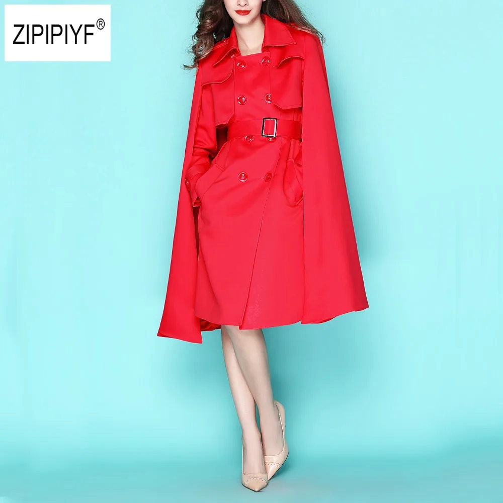 Automne red 2018 Coupe Angleterre Mince À Femmes Marque Double Trench Mode B1161 Blue De Nouvelle Tranchée Boutonnage Long vent Manteau rose Style Red Avec 1dqrwd0
