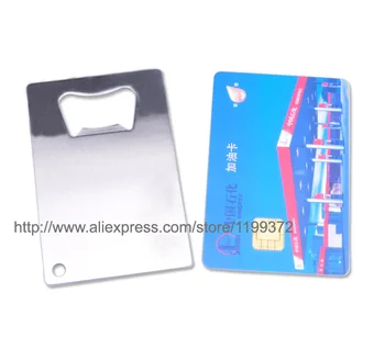 

100pcs a lot DHL Freeshipping Polybag Packing Wallet Size Stainless Steel Credit Card Bottle Opener Openers