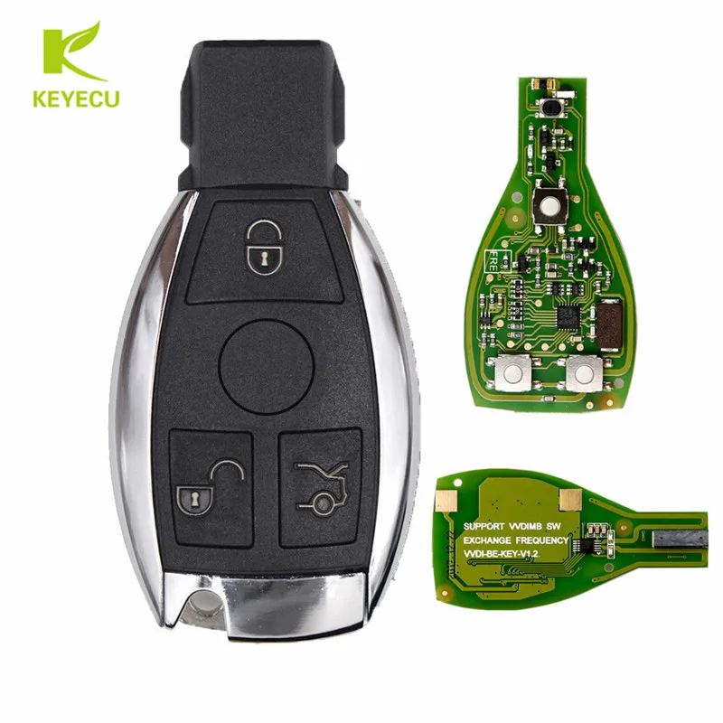 

Keyecu Replacement New 3 Buttons Xhorse VVDI BE Key Pro Improved Version Remote Key Or Board Only for Mercedes-Benz