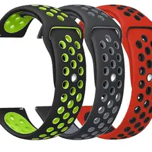 Amazfit 1 2 s pace bip huawei watch GT 2 pro силиконовый ремешок для samsung galaxy watch Active 42 46 мм s2 s3 pebble time спортивный ремешок