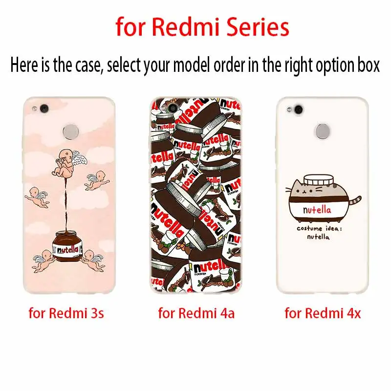 Модный мягкий чехол из ТПУ с изображением шоколадной еды Tumblr Nutella для Xiaomi Redmi 9a 8a 7a